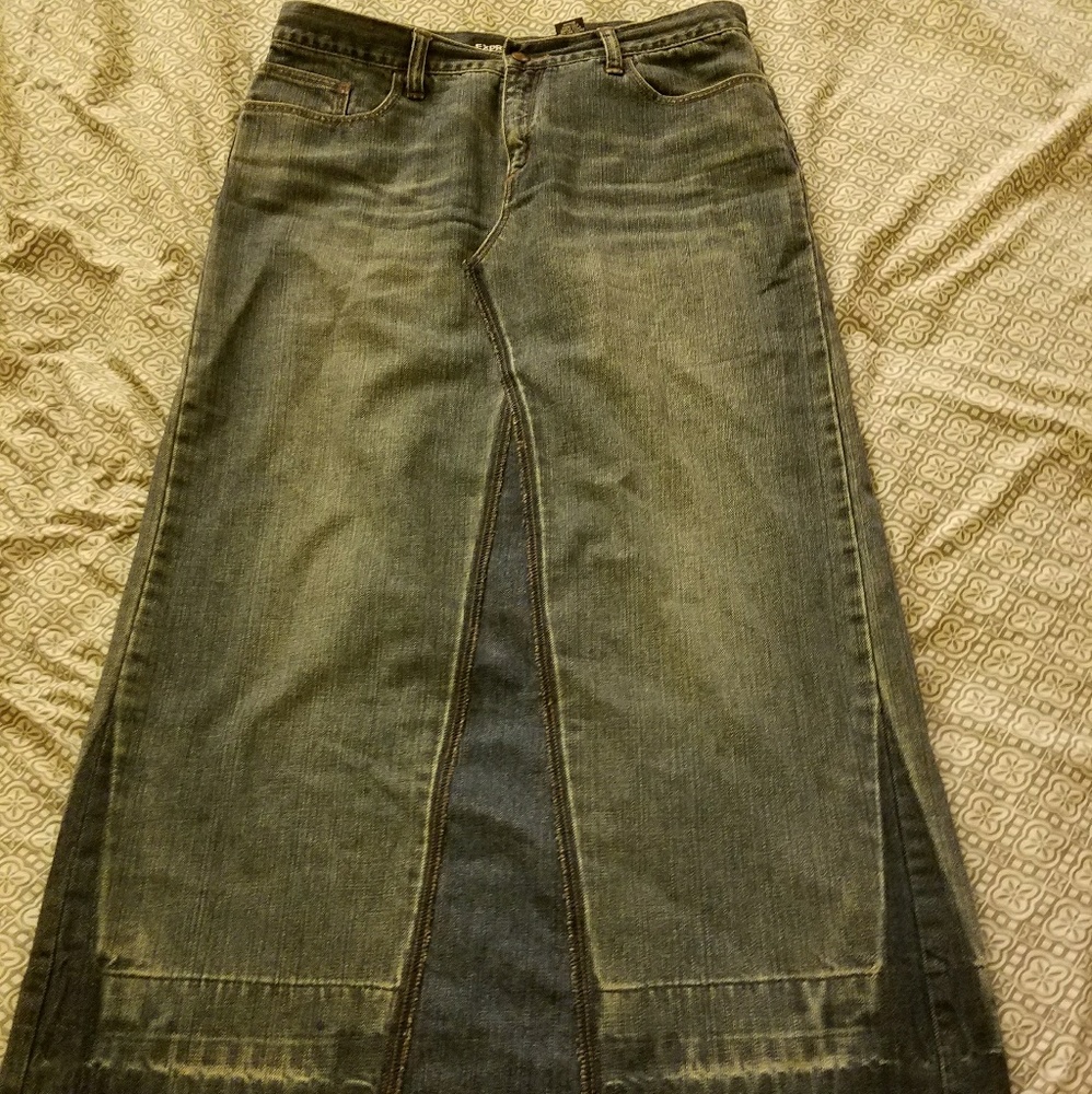 Long Denim skirt